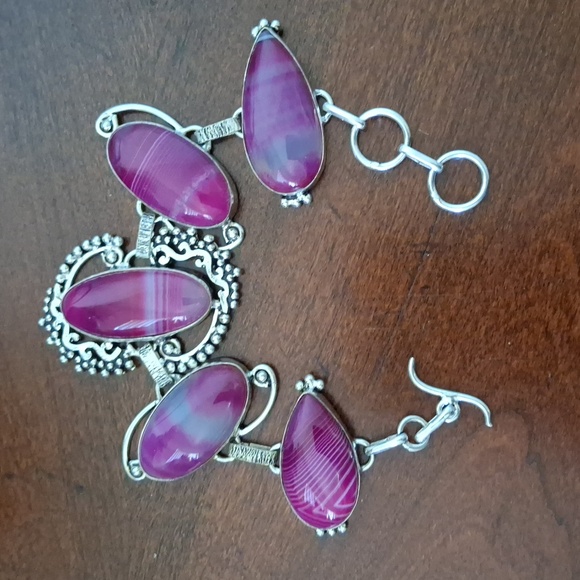 New Botswana Agate Silver Bracelet. - Picture 2 of 14